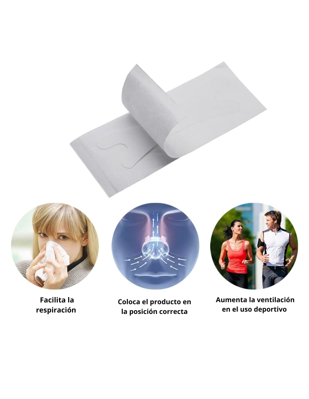 200 tiras respiratorias